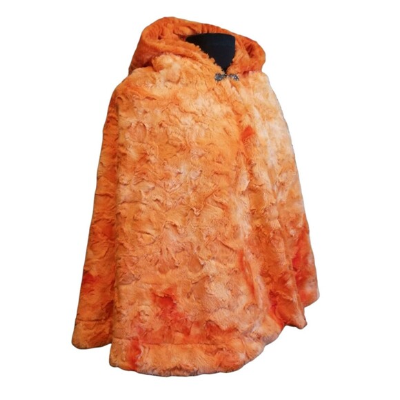 NWT Sew Sweet Minky Designs RARE Reversible Hooded Shawl Wrap Poncho Hoodie Coat - Picture 10 of 10